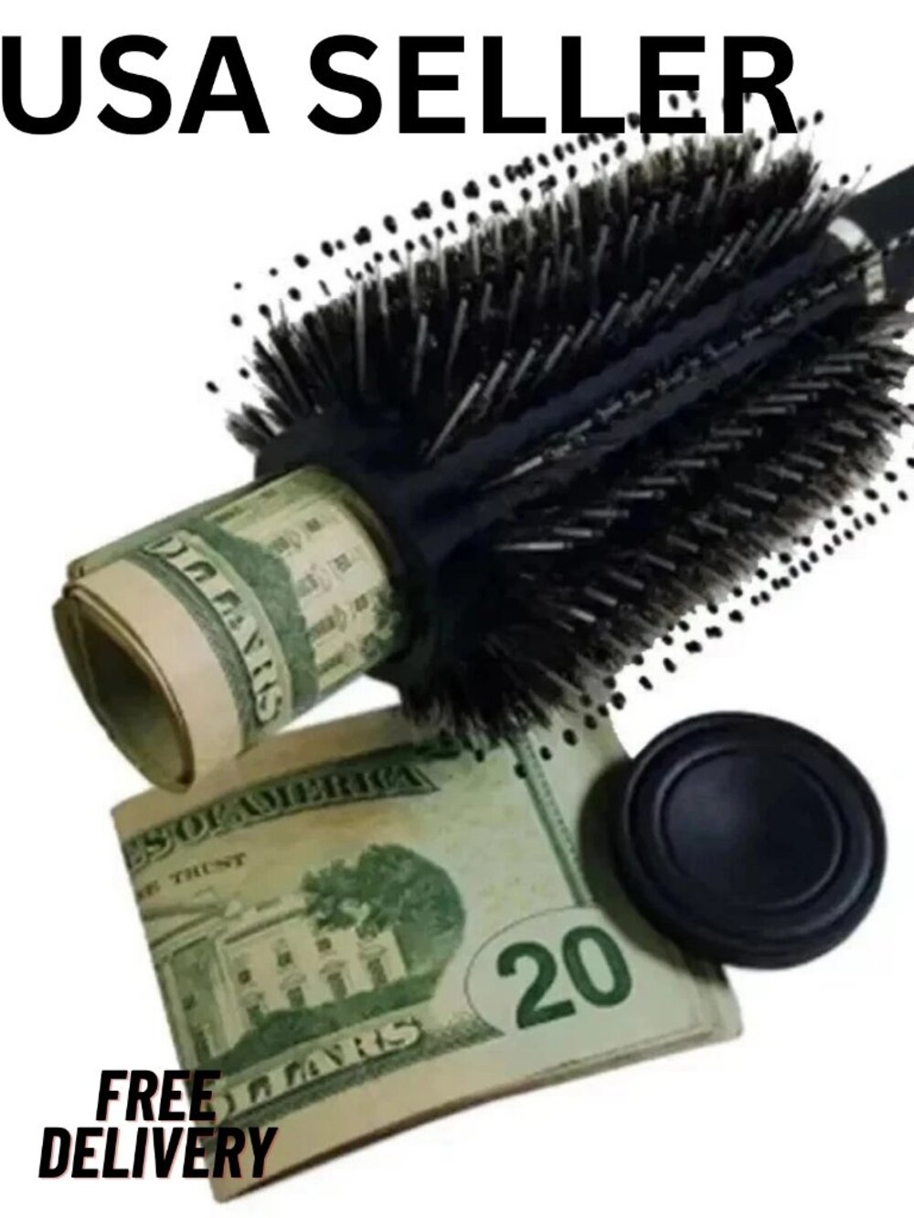 Hair Brush Hidden Stash Safe Secret Compartment Diversion Travel Security Safe*